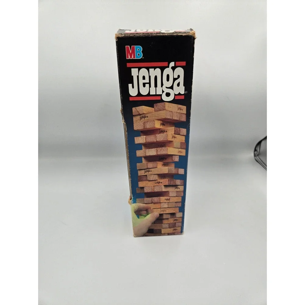 Vintage 1986 Jenga Game Milton Bradley MB Original Wood Blocks 51 Piece Set 4793